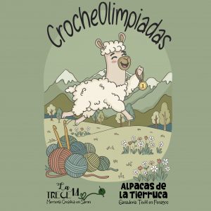 Cartel de las CrocheOlimpiadas organizadas por La Trece 14 y Alpacas de la Tierruca en Penagos